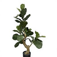 Plante Artificielle Ficus Lyrata Stylisée Tendance 2026, Imperméable et Durable en Plastique, Idéale pour Mariages