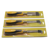 GK-F001 ciseau professionnel durable bicolore à manche plat/pointu en pierre froide 6-38mm ciseau à bois pour les travaux de pierre de construction