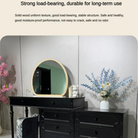 Table de maquillage vintage française extensible avec miroir éclairé réglable et tabouret pour chambre principale
