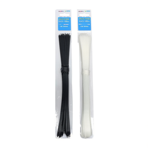 Bridas para cables 2.5x150mm 100 unidades Negro Blanco - Product Image 2