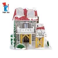 Jouets en mousse de papier DIY en gros, puzzle 3D, maison d'hiver pour enfants