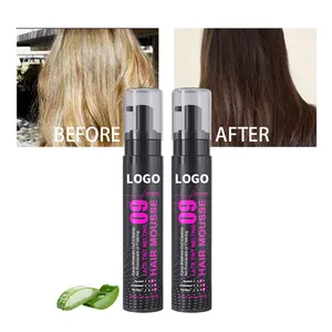 Custom Private Label Mous Mousse And Spray Foam Temporary Hair Color Dark Brown Lace Tint Hair Mousse