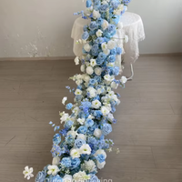 Künstlicher Seidenblumen-Läufer für Treppen Langer Blumen-Gangläufer Hochzeits-Blumenläufer für Treppendekoration