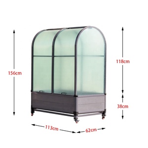 Portable Mini Movable Modern Metal <b>Frame</b> PVC <b>Raised</b> Garden <b>Bed</b> with Polycarbonate Greenhouse Eco-Friendly Plant Tent - Product Image 6