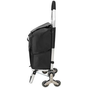 Nero FCJ in acciaio inox ruote triangolari pieghevole rimovibile carrello della spesa Oxford borsa impermeabile comodo carrello della spesa