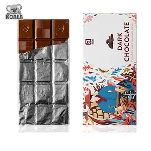 Imballaggio di scatole di barrette di cioccolato per imballaggio in carta regalo bianca riciclabile personalizzata per uso alimentare