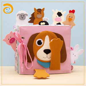Jolies Livres Doux pour Bébés Filles, <span class=keywords><strong>Livre</strong></span> d'Activités en Feutre pour Bébé, <span class=keywords><strong>Livre</strong></span> Tactile et Sensoriel, Mes Premiers Jouets pour Bébé - Product Image 3