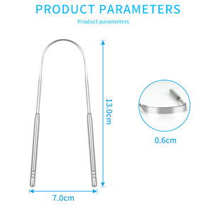 Tooth Point U-Shaped Tongue <b>Scraper</b> Stainless Steel Oral Cleaner For Tongue <b>Cleaning</b> Export Quality - Product Image 3