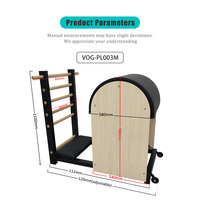 Machine de Pilates Ladder Barrel en érable de qualité supérieure avec support métallique robuste pour l'entraînement en studio et à domicile