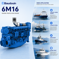 Moteur diesel marin Baudouin 6M16 326 ch 359 ch 2100 tr/min 4 temps propulsion refroidi par eau IMO II pour remorqueur et ferry de passagers