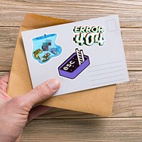 50 autocollants décoratifs pour ordinateur portable et voiture, thème Internet 404, logiciels et programmation