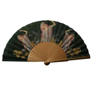 Abanico de Mano de Sándalo de Lujo de 23 cm, Abanico Plegable Pintado a Mano Personalizado para Festivales y Decoración - Product Image 3