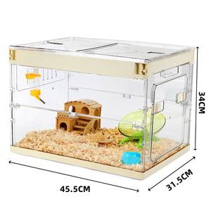 Gabbia per Criceti in PET Moderna, Stabile ed Ecologica, per Ratti Siriani e Porcellini d'India, con Tutti gli Accessori, Prezzo all'Ingrosso - Product Image 2