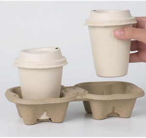 Vasos de Papel Desechables Biodegradables de Pulpa Virgen Compostable, Vasos Personalizados de 8oz y 12oz para Bebidas Calientes, Té con Leche, Café, Aptos para Microondas - Product Image 1