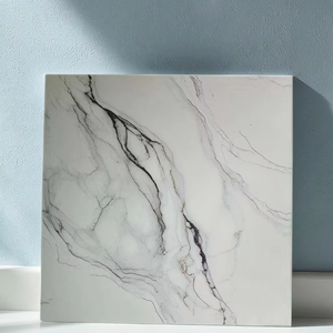 กระเบื้องปูพื้นพอร์ซเลนลายหินอ่อนสีขาวขนาด 600x600 มม. จาก Foshan ขายดี ผิวเคลือบกันลื่น ราคาถูก ใช้ปูพื้นและผนัง - Product Image 2