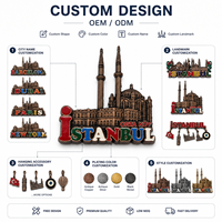 Verschiedene Land Türkei Touristen Souvenirs Kühlschrank Magnete Home Decoration Istanbul Custom Metall Antik Emaille Plated 3D