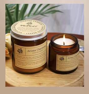 Bougie parfumée d'aromathérapie en cire de soja, bouteille marron pour la maison, la chambre à coucher, la relaxation et le sommeil - Product Image 3