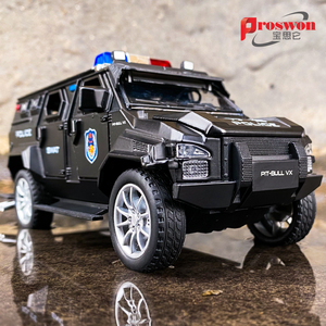 Alta calidad 1:24 Pull Back Metal <span class=keywords><strong>Car</strong></span> Toys con luz y sonido simulación de juguete modelo de coche de policía para niños y adultos regalo - Product Image 5