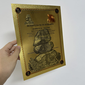 Free Fast Shipping Continuous Serial Number Coding Zimbabwe Banknote Souvenir Certificate - Product Image 2