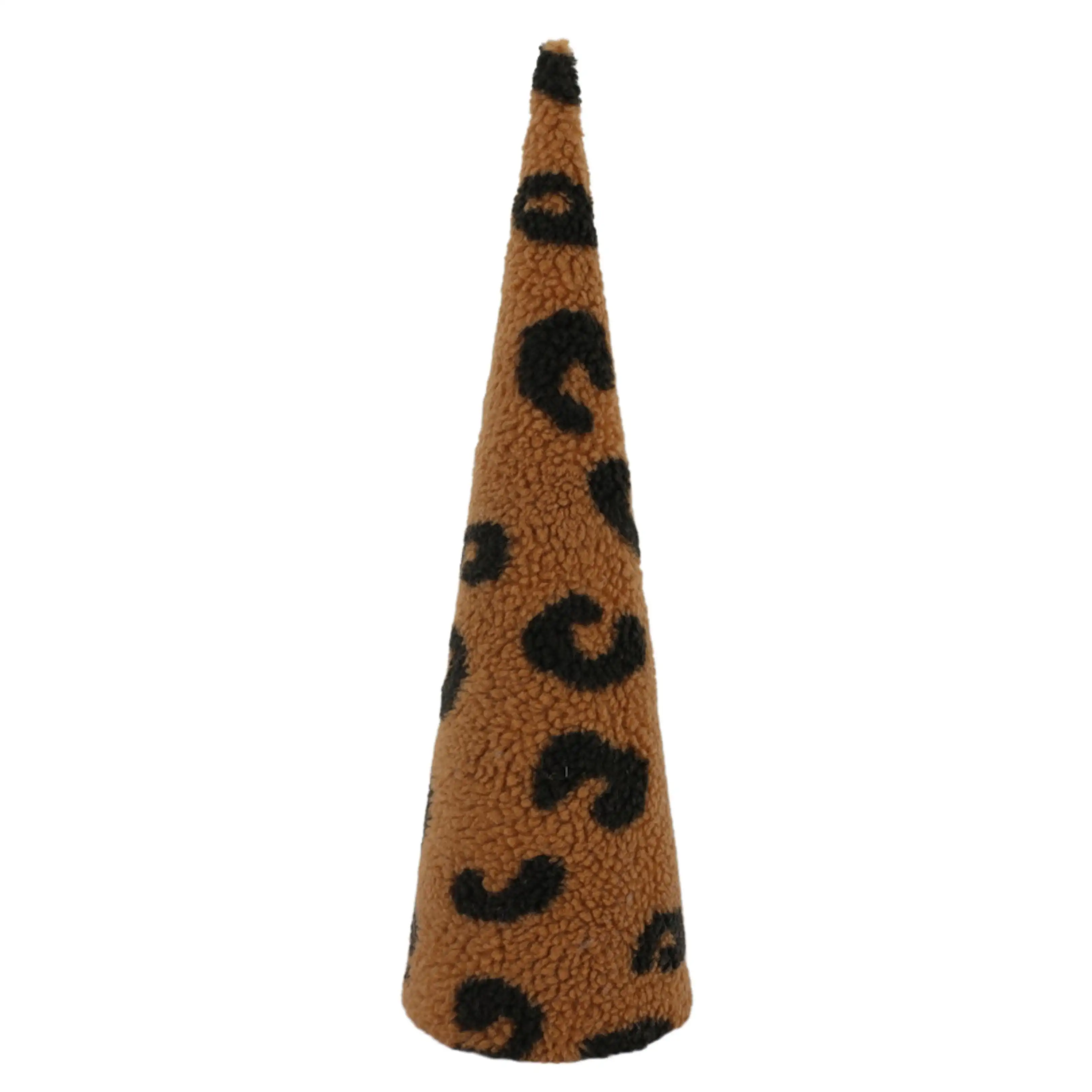 2022 Europe'S Best Selling Plush Leopard Print 18 Inch Christmas Thick Paper Tree Cone