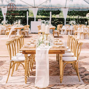 Alquiler de Muebles <span class=keywords><strong>para</strong></span> Bodas al Aire Libre, Silla de Madera con Respaldo Cruzado <span class=keywords><strong>para</strong></span> <span class=keywords><strong>Eventos</strong></span>, Banquetes y Fiestas - Product Image 2