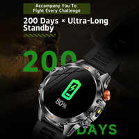 Montre connectée d'extérieur SENBONO V75 avec bracelet en gel de silice, boussole, étanchéité IP68, paiement hors ligne, suivi d'activité et écran tactile