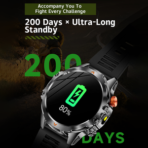 SENBONO V75 jam tangan pintar luar ruangan Silica Gel Band kompas IP68 tahan air pembayaran Offline pelacak kebugaran layar sentuh - Product Image 2