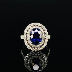 Nouveau diamant bleu royal cultivé en laboratoire, taille ovale, prix de gros pour la bijouterie - Product Image 3