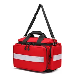 大容量ポータブルハンドバッグ応急処置キットオックスフォード布防水難燃性医療バッグ屋外薬キット