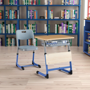Conjunto de Silla de Escritorio Individual Moderna con Altura Ajustable, Muebles Escolares Comerciales de Metal SONGYE PT-308Z, 1 Año de Garantía, Color Personalizado PT- - Product Image 6