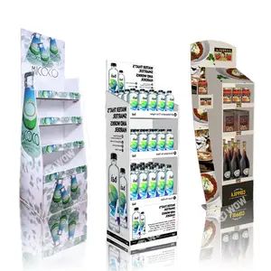 Retail Dranken Water Wijn Bier Kartonnen Display Stand Golfplaten Plastic Kartonnen Display Stand