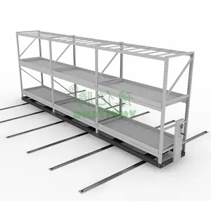 Indoor hydroponics vertical growing rack system with Ebb And Flow Tray