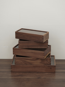 <span class=keywords><strong>Glass</strong></span> Top Walnut lưu trữ hộp hiển thị Lỗ mộng và tenon hiển thị trường hợp cho sưu tầm bụi-miễn phí lưu trữ với nắp tùy chỉnh bán buôn - Product Image 1