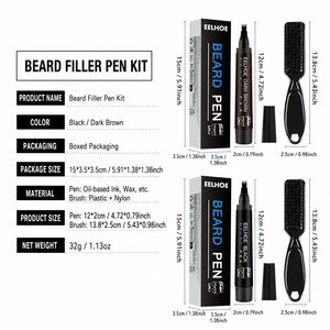 Kit de crayons de remplissage de <span class=keywords><strong>barbe</strong></span> imperméables, tenue forte, aspect naturel, outil de toilettage longue durée pour hommes - Product Image 6