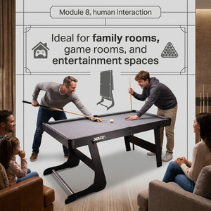 Table de <span class=keywords><strong>billard</strong></span>/snooker pliable en bois de 1,<span class=keywords><strong>5</strong></span> m pour usage familial en intérieur, personnalisable avec logo, certifiée EN71 – Meilleures ventes - Product Image 2