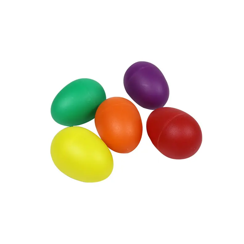 楽器販売卵シェーカー子供のための音楽玩具マラカス音楽の卵イースターパーティーのためのプラスチックの卵はパーティーのおもちゃを支持します