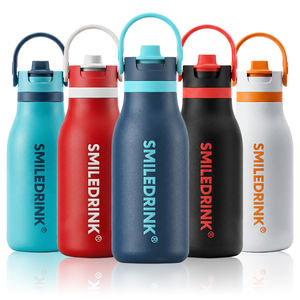 SMILEDRINK 500ml Leakproof Stainless Steel <b>Water</b> <b>Bottle</b> with Straw & Cleaning Brush Flask for Hiking & <b>Camping</b> - Product Image 2
