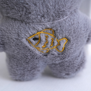 Al por mayor: Llavero de peluche de gato <span class=keywords><strong>mini</strong></span> lindo con forma de pez, colgante para bolso, muñeco de gatito esponjoso, accesorio colgante para mochila - Product Image 3
