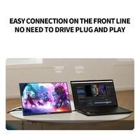 Moniteur portable 15,6 pouces 1080P FHD USB-C HDMI, écran externe pour ordinateur portable, téléphone, PS5, Switch, voyages, jeux, travail