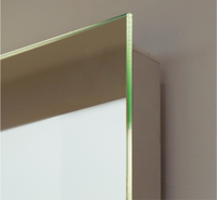 Lampes de miroir LED en verre modernes, indice de protection IP44, commande tactile, CRI élevé 90, finition nickel brossé, 50 000 heures, éclairage de salle de bain