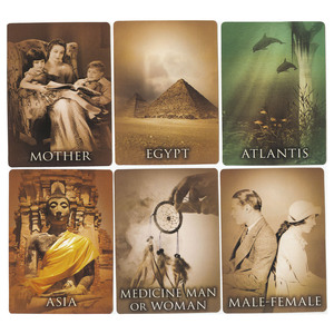 Personalización al por mayor de 44 tarjetas de oráculo de hueso con escritura de vidas <span class=keywords><strong>pasadas</strong></span> para sanación, exploración del alma y comprensión espiritual. - Product Image 1