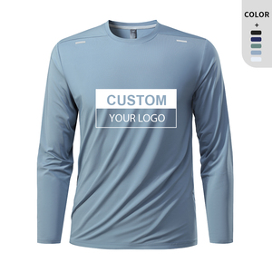 เสื้อกีฬาแขนยาวสำหรับผู้ชายเสื้อออกกำลังกายแบบปรับแต่งเองได้เสื้อกีฬาแขนยาวสำหรับผู้ชายเสื้อออกกำลังกายแบบแห้งเร็วสำหรับผู้ชาย - Product Image 2