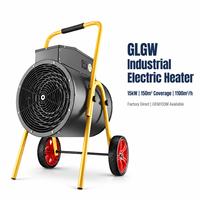 Chauffage d'appoint domestique, souffleur d'air chaud, canon à air chaud électrique commercial grande surface, séchage rapide, chauffage électrique industriel haute puissance