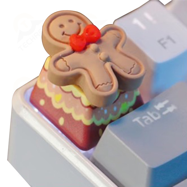TechRexy Artisan Crafted Custom PBT Resin Dessert Keycap Multicolor Dot Wave Design Tactile Texture Mechanical Keyboards Custom