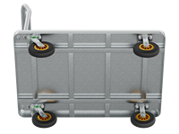 Chariot mobile de laboratoire à quatre roues 120x80cm en acier argenté avec roues dorées de 8 pouces, chariot de manutention, cage de transport logistique, outils à roulettes