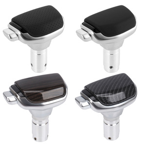 Hyundai Kia Car Gear <b>Shift</b> <b>Knob</b> Perforated Suede Wood Grain Carbon Fiber Texture Ergonomic Design For Auto Modification - Product Image 2