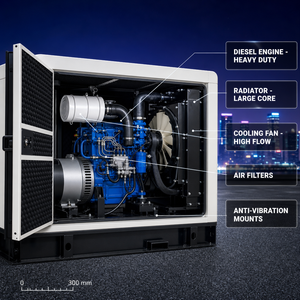 Groupe électrogène silencieux insonorisé 30 kVA 24 kW triphasé 50 Hz 60 Hz – Aucun problème de bruit? Silencieux et insonorisé - Product Image 4