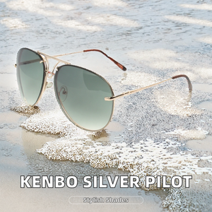 Kenbo <span class=keywords><strong>2020</strong></span><span class=keywords><strong>แว่น</strong></span><span class=keywords><strong>กันแดด</strong></span>นักบินกรอบโลหะสีเงินโอเวอร์ไซส์สำหรับผู้หญิงกรอบป้องกัน UV400กรอบสีดำดีไซเนอร์วินเทจ - Product Image 2