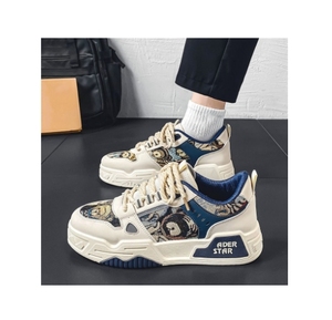 Scarpe da uomo traspiranti dal design casual, scarpe sportive da ragazzo con suola spessa per aumentare l'altezza - Product Image 1