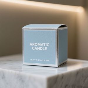 กล่องของขวัญพิมพ์ลายตามสั่ง วัสดุรีไซเคิลสีขาว สำหรับบรรจุภัณฑ์เทียนหอม/น้ำหอม พร้อมโลโก้และดีไซน์แบบกำหนดเอง - Product Image 4